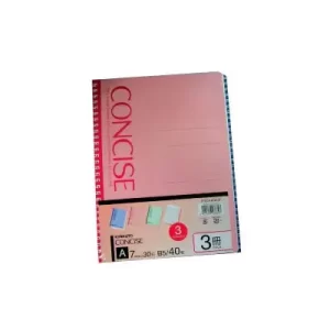 PTC4A03M 252.5x179mm B5 Spiral Note Book 70g 40sht/BK 1BK