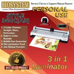 BIOSYSTEM 340C Biosystem Jamfree Laminator A3