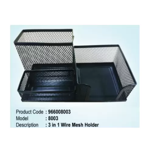 8003 3 In 1 Mesh Pen Holder (48/Ctn)
