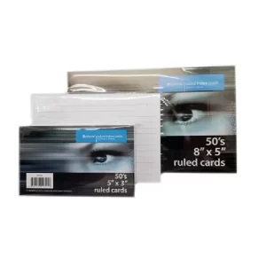 A'zone 5 X 8 Ruled Card (White) 50'S/Pkt