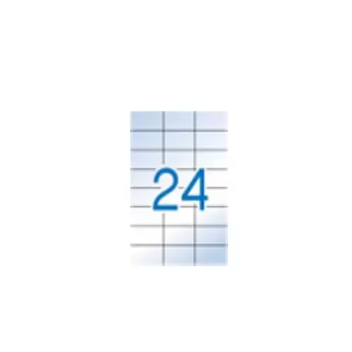 Apli 1224 A4 Matt Translucent Labels For Laser Printer And Copiers (70 X 37 Mm) 20s/Pkt