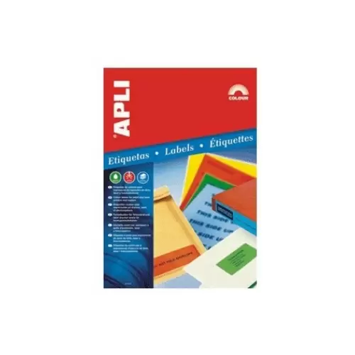 Apli#1596 A4 Ilc Colour Labels- 105x37mm Blue 320s/Pkt