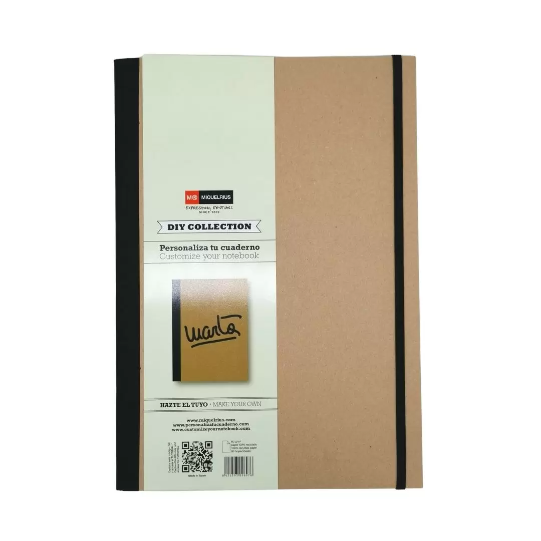APLI 2607 DIY GLUE BOUND NB A4 80 PLAIN RECYCLED MR BOOK