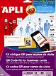 Apli 12434 Qr Code Double Sided Adhesive Business Card 85x40mm 320g 10shts Matt
