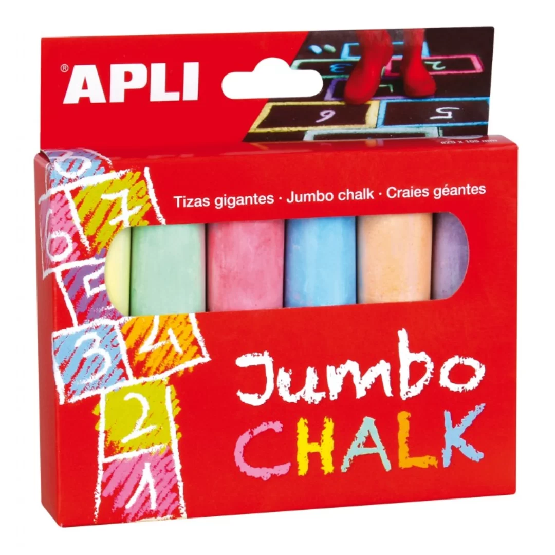 APLI 14367 Jumbo Chalk AssCol Round 6U
