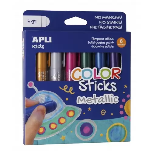 Apli 14405 B.Color Stick Metal Asst col 10G 6 Col