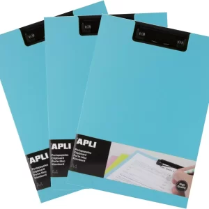 Apli #17206 A4 ClipBoard w/Flap Foam Blue