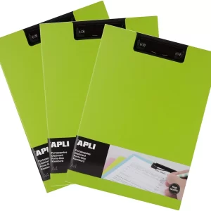 Apli #17207 A4 ClipBoard w/Flap Foam Green