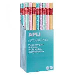 Apli #18630 0.7 x 2m Pastel Nordik Fun Gift Wrapper