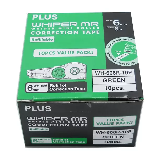 PLUS WH-606R-10p Correction Tape Refill 6mmX6m bx of 10