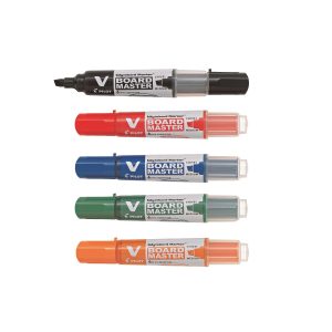 (G) Pilot VBoardMaster Whiteboard Marker Medium Chisel Tip 5pcs Set -WBMAVBMMC-BGD-S5