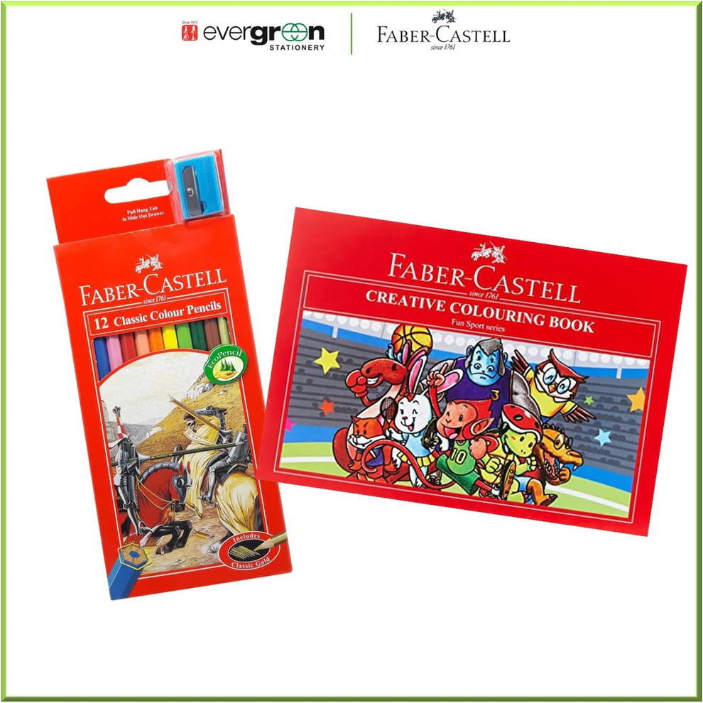 FABER-CASTELL ART MATERIALS +COLORING BOOK PL492458+PL115024+PL11150A