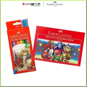 FABER-CASTELL ART MATERIALS +COLORING BOOK  SET 2 PL492458+PL115012+PL11200A