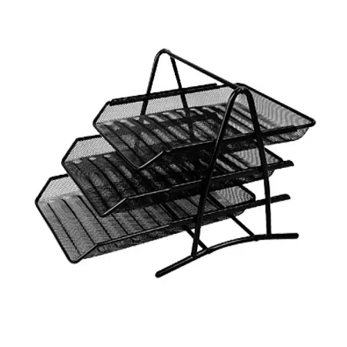 8053 3-Tier Wired Mesh Metal Tray (Black) (96'S/Ctn)
