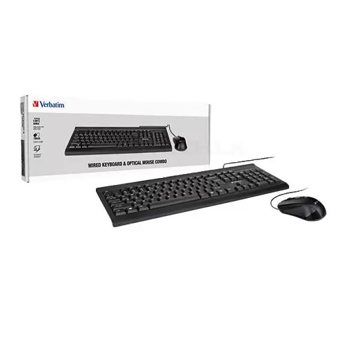 Verbatim 66630 Wired Keyboard and Mouse Combo