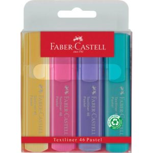 FABER CASTELL HIGHLIGHTER TL 1546 WALLET OF 4 PASTEL