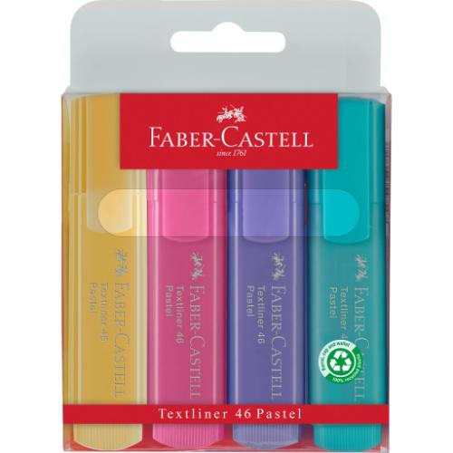 FABER CASTELL HIGHLIGHTER TL 1546 WALLET OF 4 PASTEL