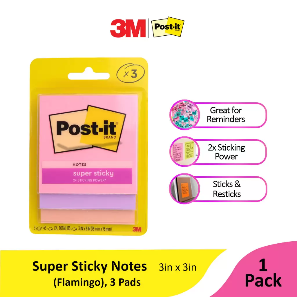 3M 3321-3SSJP FLA POST-IT 76x76BL