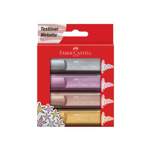 Faber Castell 154640 Highlighter TL 46 Metallic Case of 4